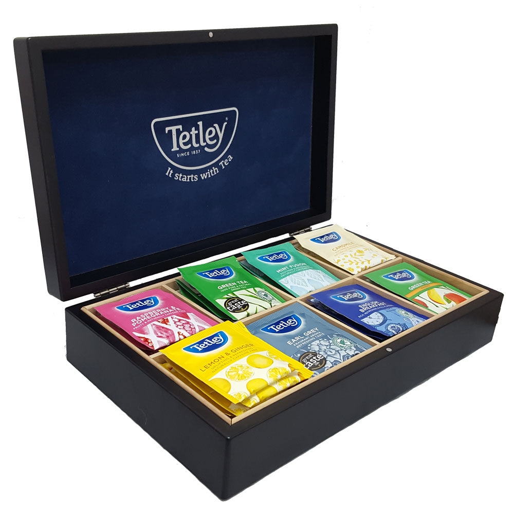 Tetley Tea Display Box Inc 80 mixed Enveloped Tea