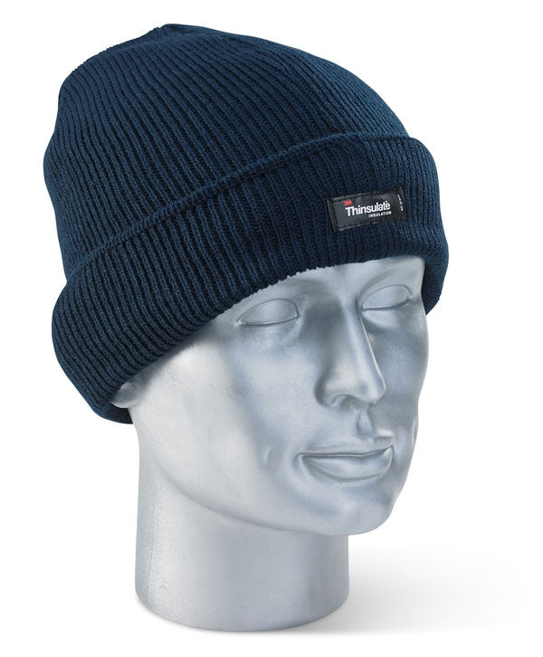 Beeswift 3M Thinsulate Branded Beenie Hat One Size {Navy Blue or Black} - UK BUSINESS SUPPLIES