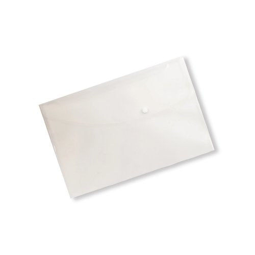 Seco Recycled Popper Wallet A4 Clear Pack of 5 30085-CL