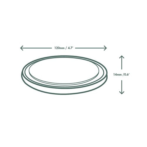 Vegware Deli Container Lid Round 8-32oz Clear (Pack of 500) VDC-120H