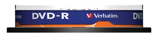 Verbatim DVD-R 16X Branded Silver Spindle of 10 Discs - 43523