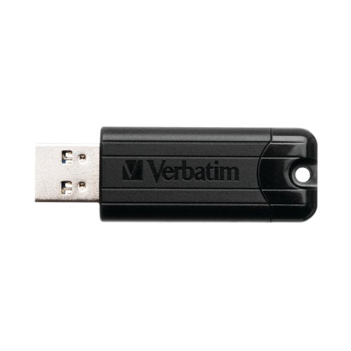 Verbatim Black Pinstripe 64GB USB 3.0 Flash Drive 49318