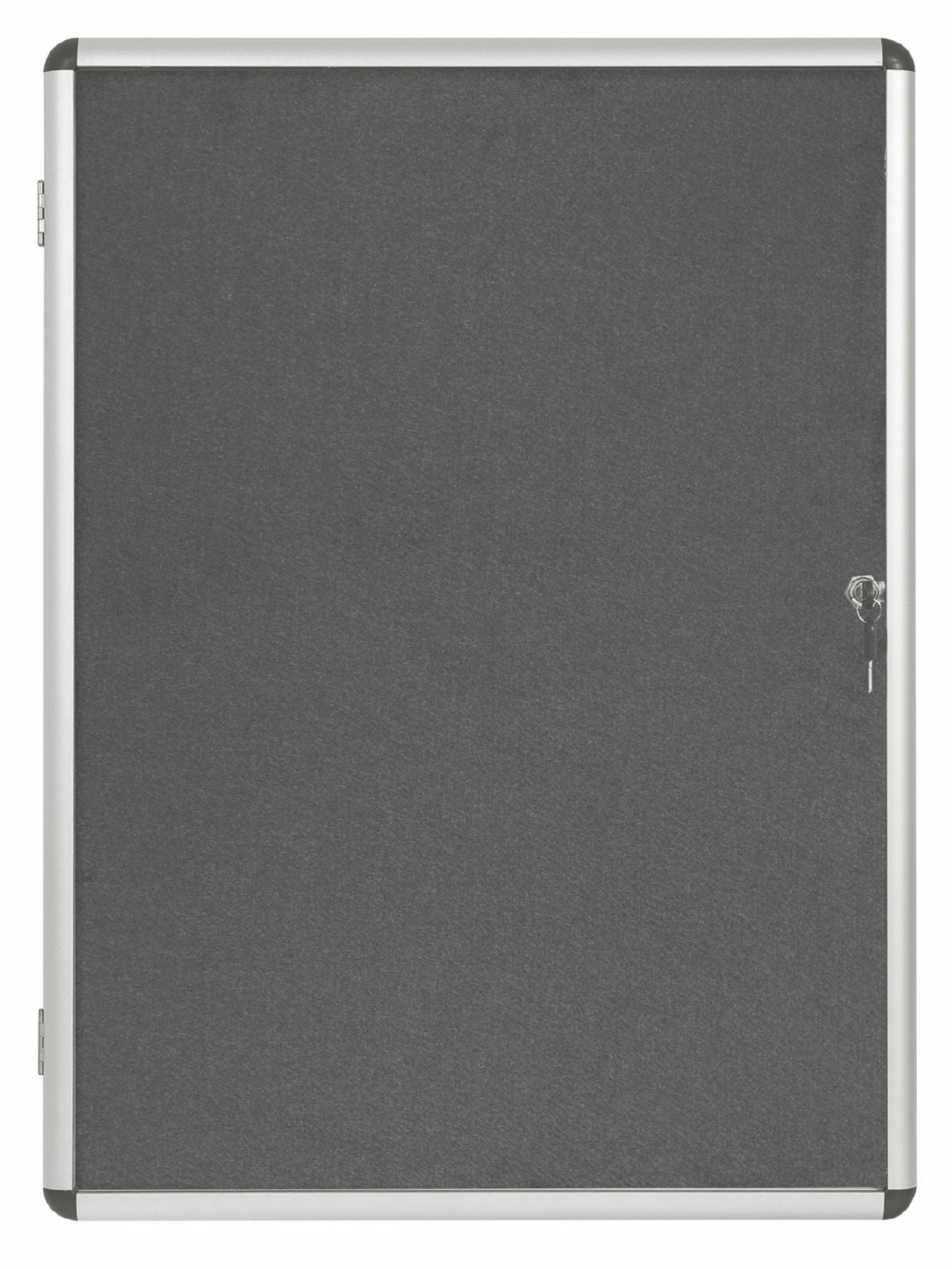 Bi-Office Enclore Grey Felt Lockable Noticeboard Display Case 9 x A4 720x981mm - VT630103150