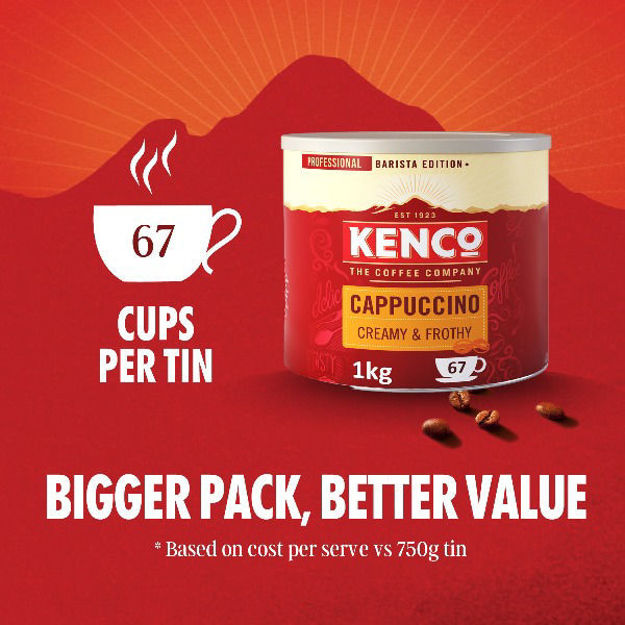Kenco Cappuccino Instant Coffee 1kg Tin - ONE CLICK SUPPLIES