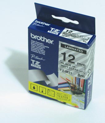 Brother Black On White Flexible Label Tape 12mm x 8m - TZEFX231 - ONE CLICK SUPPLIES
