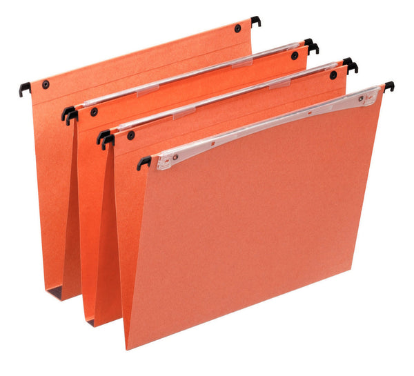 Orgarex Dual Vertical A4 Suspension File Card 15mm V Base Orange (Pack 25) 21631 - ONE CLICK SUPPLIES