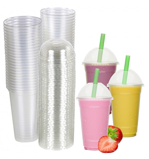 Belgravia Disposables 12oz Plastic Smoothie Cups - ONE CLICK SUPPLIES