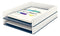 Leitz WOW Dual Colour Letter Tray A4/Foolscap Portrait White/Grey 53611001 - ONE CLICK SUPPLIES