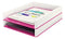 Leitz WOW Dual Colour Letter Tray A4/Foolscap Portrait White/Pink 53611023 - ONE CLICK SUPPLIES
