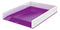 Leitz WOW Letter Tray Dual Colour White/Purple 53611062 - ONE CLICK SUPPLIES