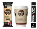 Nescafe &Go! Gold Blend Black Cups 8 x 12oz Cups - ONE CLICK SUPPLIES