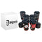 NEW Belgravia 16oz Triple Walled Paper Red & Black Ripple Cups & Black Lids 100s - ONE CLICK SUPPLIES