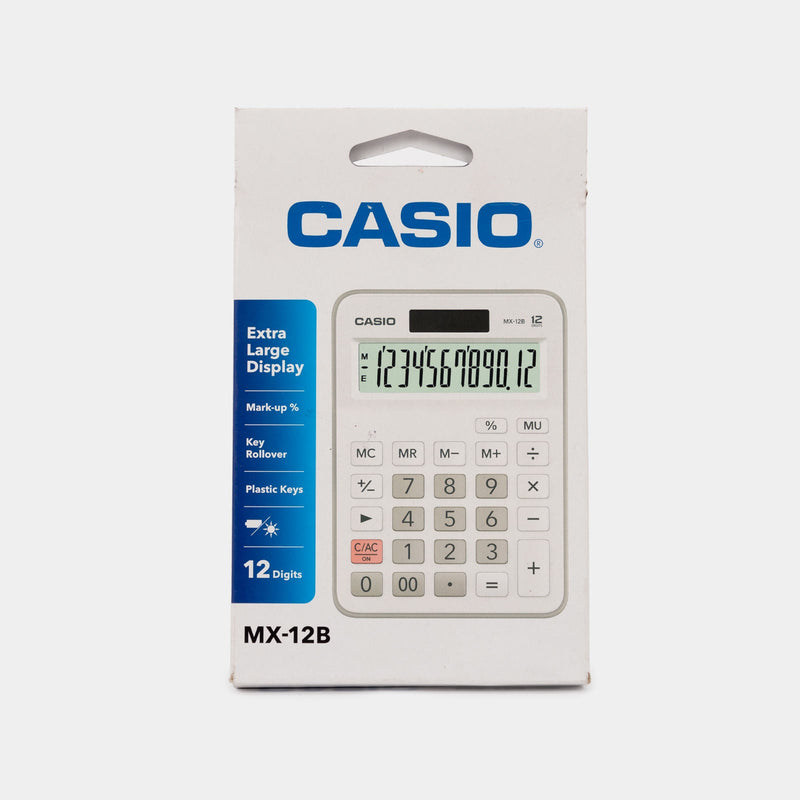 Casio Basic 12 Digit Desk Calculator White MX-12B