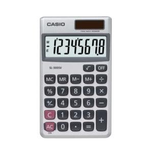 Casio SL-300SV Solar 8-digit Pocket Calculator (White) - ONE CLICK SUPPLIES