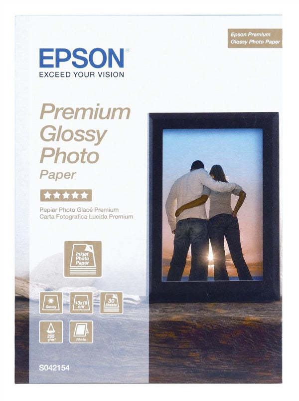 Epson Glossy Photo 13 x 18cm 30 Sheets - C13S042154 - ONE CLICK SUPPLIES