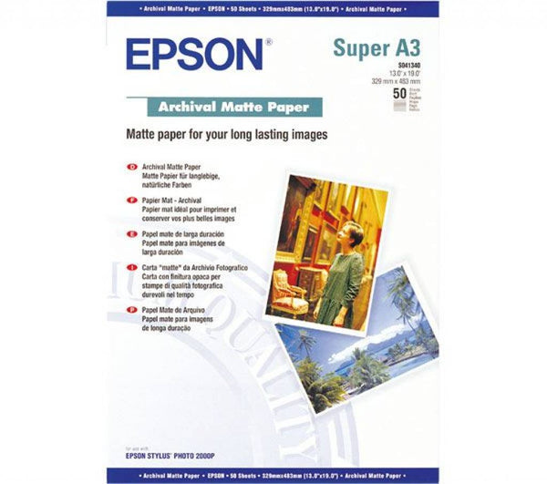 Epson A3 Plus Archival Matte Paper 50 Sheets - C13S041340 - ONE CLICK SUPPLIES