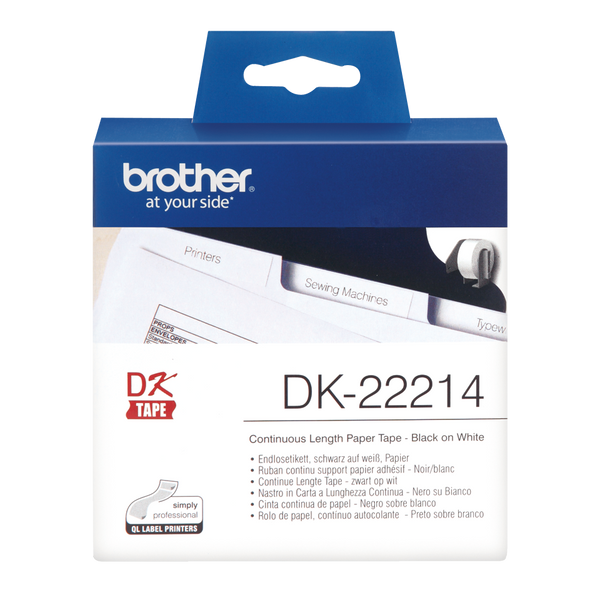 Brother Continuous Paper Roll 12mm x 30m - DK22214 - ONE CLICK SUPPLIES