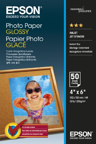 Epson Glossy Photo Paper 10 x 15cm 50 Sheets - C13S042547 - ONE CLICK SUPPLIES