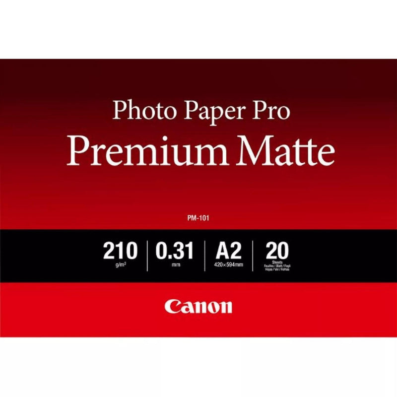 Canon PM-101 A2 Matte White Photo Paper - 8657B017 - ONE CLICK SUPPLIES