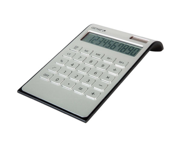 Genie DD400 10 Digit Desktop Calculator Silver - 12353 - ONE CLICK SUPPLIES