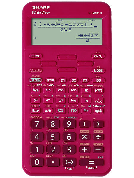 Sharp ELW531T 16 Digit Scientific Calculator Raspberry SH-ELW531TLBRD - ONE CLICK SUPPLIES