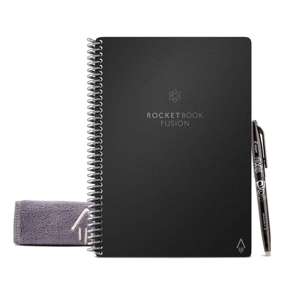 Rocketbook Fusion Executive A5 Reusable Smart Notebook 42 Multi-Format Style Pages Black 505468 - ONE CLICK SUPPLIES