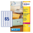 Avery Laser Mini Label 38x21mm 65 Per A4 Sheet Clear (Pack 1625 Labels) L7551-25 - ONE CLICK SUPPLIES