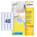 Avery Laser Mini Label 45.7x25.4mm 40 Per A4 Sheet White (Pack 1000 Labels) L7654-25 - ONE CLICK SUPPLIES
