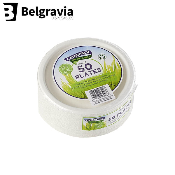 Belgravia Super Rigid 7 Inch Biodegradable Plate (Pack of 50) 3865 - ONE CLICK SUPPLIES