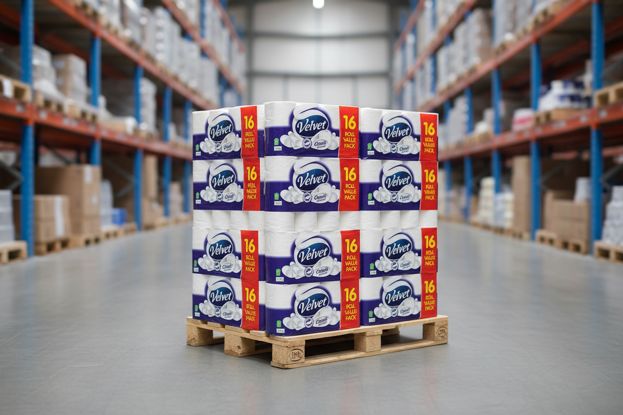 Velvet Quilted Classic 3 Ply Toilet Rolls 16 Pack {New Size}