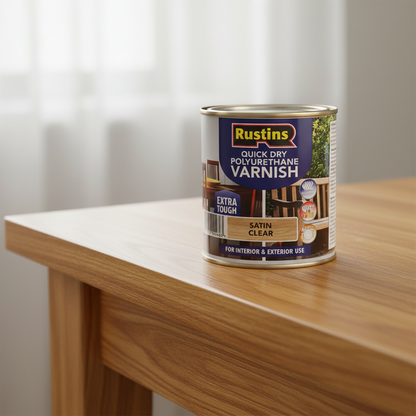 Rustins Quick Drying Poly Varnish Satin Clear 250Ml