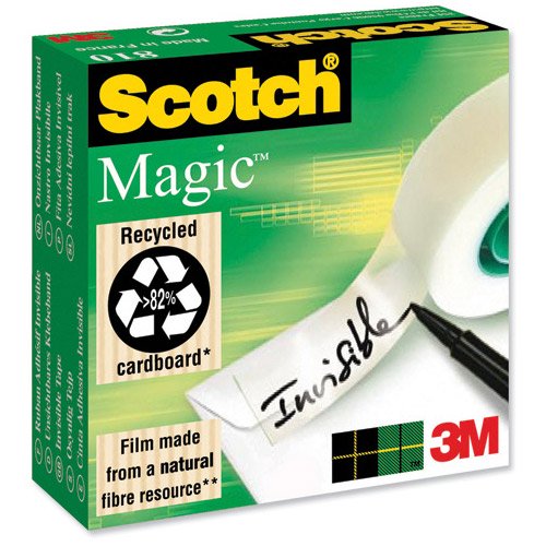 Scotch Magic Tape 810 Solvent-Free 25mmx66m Transparent 8102566