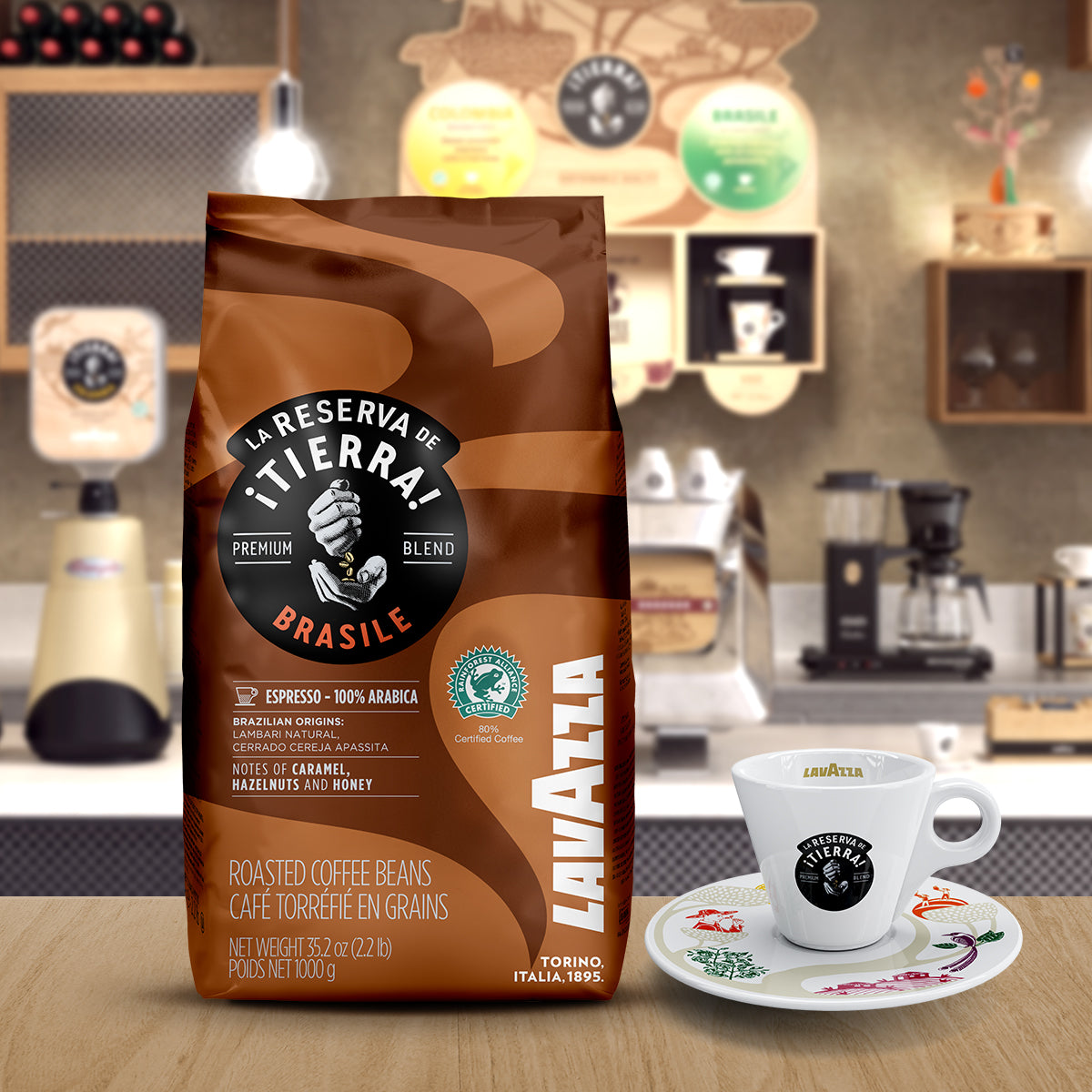 Lavazza La Reserva de Tierra Brasile 100% Arabica Beans 1Kg - UK BUSINESS SUPPLIES
