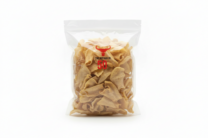 The Buffalo Co. Buffalo Ears for Dogs | Natural Grass-Fed Dog Treats | BULK Pack x 50