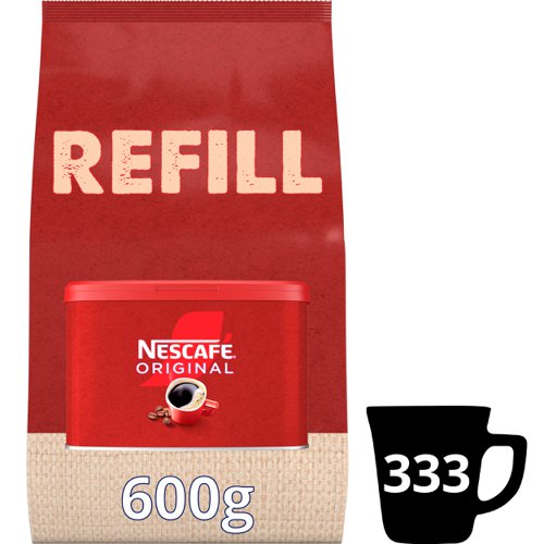 Nescafe Instant Coffee 600g Eco Refill for 750g or 1kg tin.
