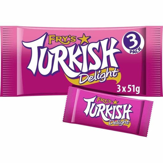 Fry's Turkish Delight | Classic Rose-Flavoured Chocolate Treats with Soft Jelly Centre | 24x3x51g