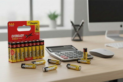 Eveready AAA Alkaline Gold | 4 x Extra Life | 8 Pack