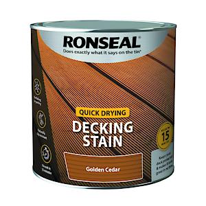 Ronseal Quick Drying Decking Stain Golden Cedar2.5L