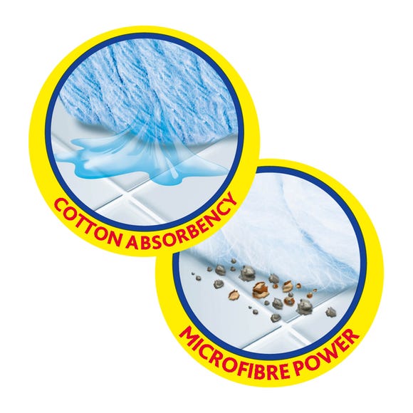 Vileda Supermocio Microfibre & Cotton Mop Pole