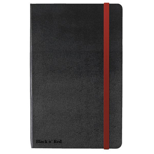 Black By Black n Red Casebound Notebook 90gsm Ruled and Numbered 144pp A5 Ref 400033673 - UK BUSINESS SUPPLIES