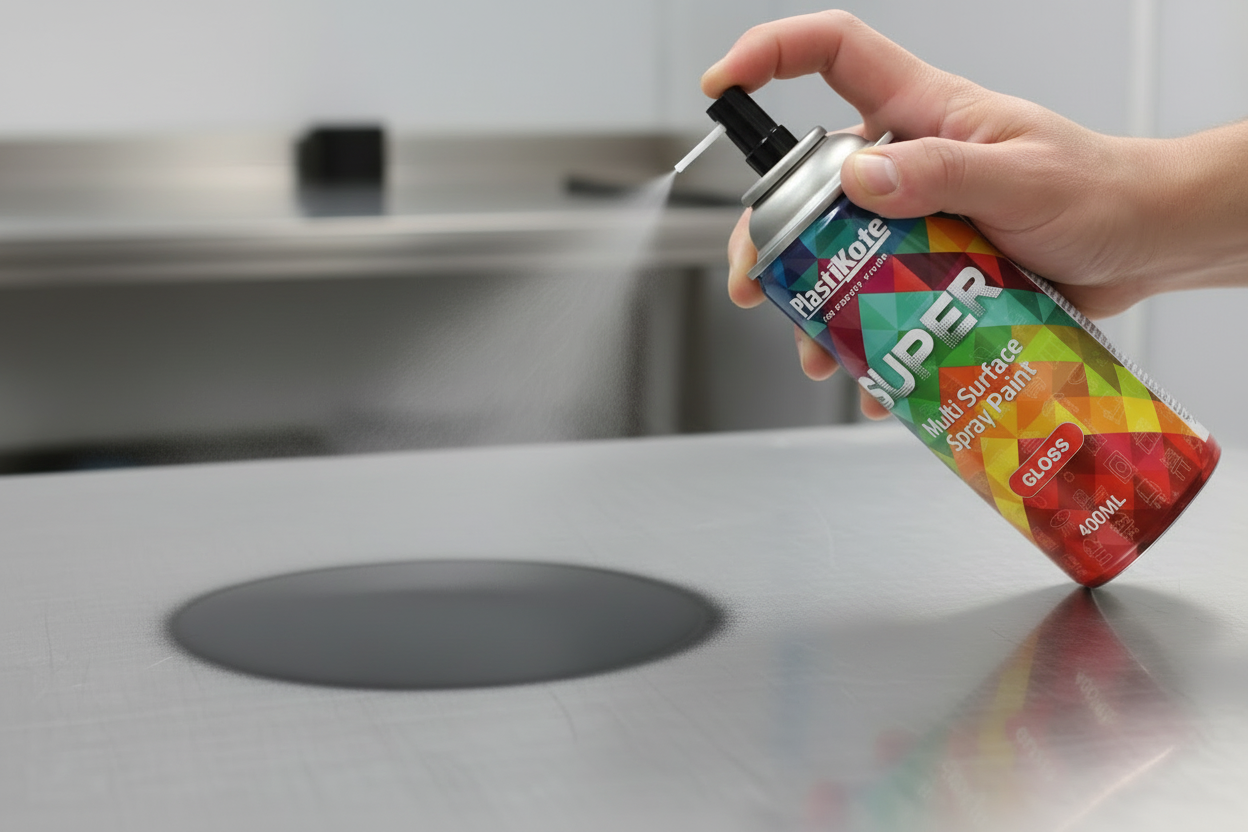 PlastiKote SUPER Spray Paint | Black | 400ml | Gloss Finish