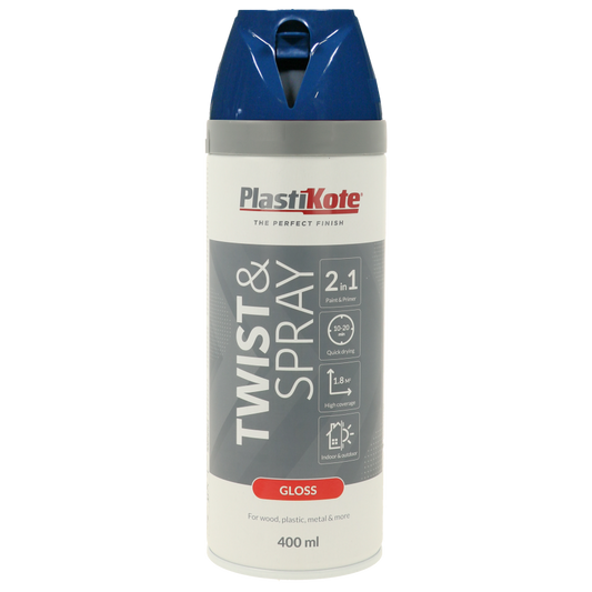 Plastikote Premium Paint Spray | Gloss Finish | Pacific Blue | 400ml.