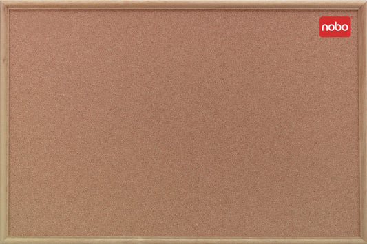 Nobo Classic Cork Noticeboard Oak Wood Frame 1200x1800mm 37639005