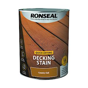 Ronseal Quick Drying Decking Stain Country Oak 5L