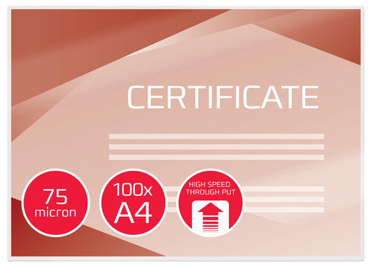 GBC HiSpeed Laminating Pouch A4 2x75 Micron Gloss (Pack 100) 3747347