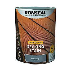 Ronseal Quick Drying Decking Stain Rocky Grey 5L