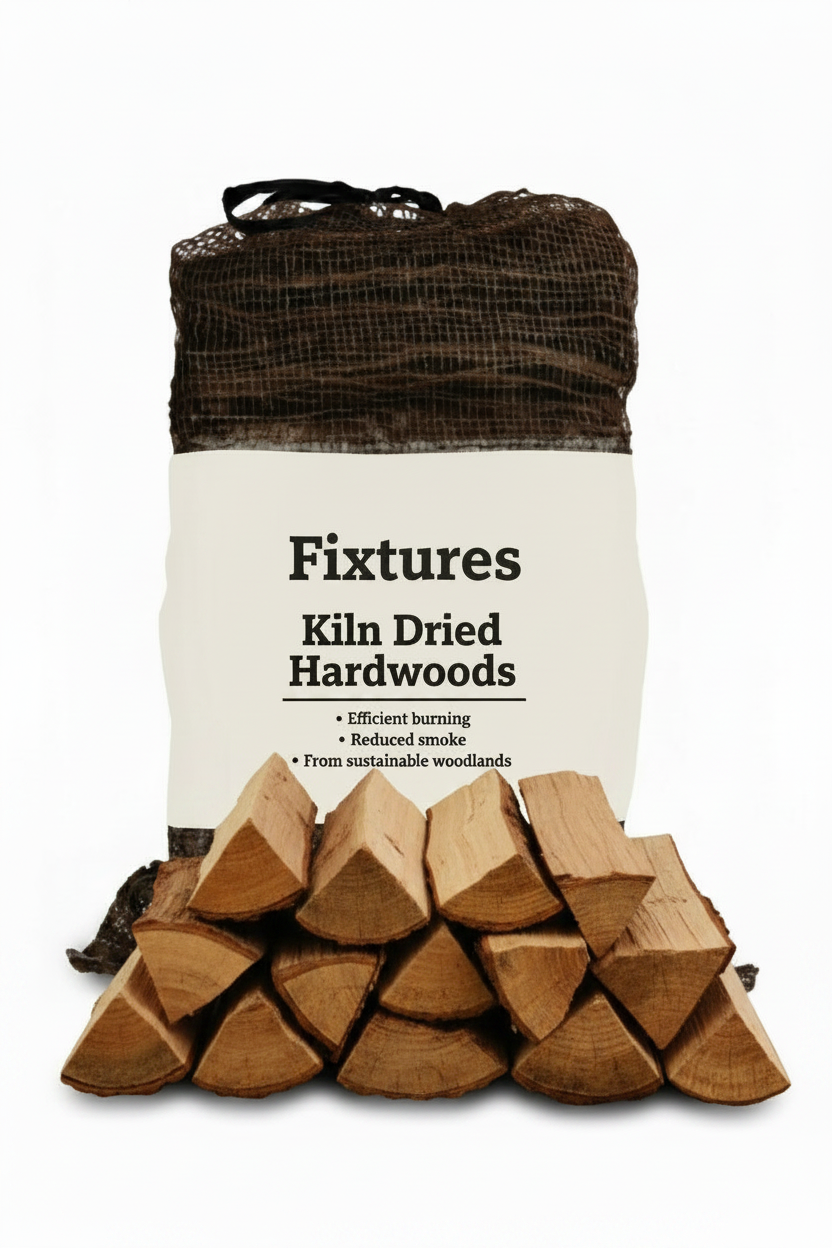 Green Olive British Kiln Dried Firewood Logs Net Bag 18L