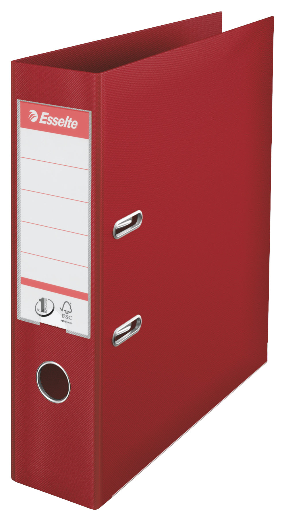 Esselte No.1 Lever Arch File Polypropylene A4 75mm Spine Width Burgundy (Pack 10) 811510