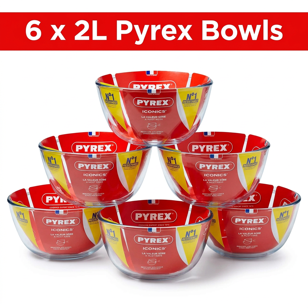 Pyrex Glass Mixing Bowl | 1 x 2 Litres Bowl