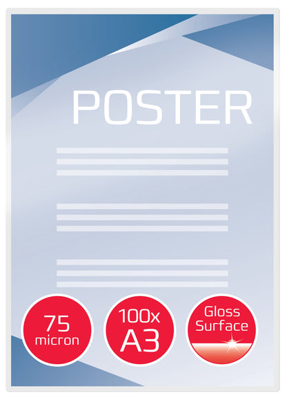 GBC Laminating Pouch A3 2x75 Micron Gloss (Pack 100) 3200745